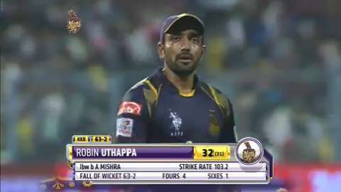 M42: KKR vs DD – Fall Of Wickets