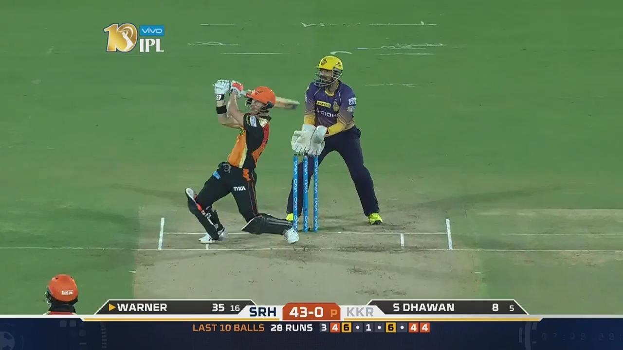 M37: SRH vs KKR – David Warner Six background