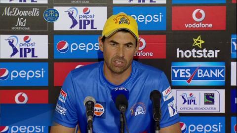 M15: RR vs CSK – Press Conference – Stephen Fleming background
