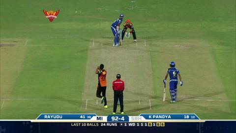 M12: SRH vs MI – Krunal Pandya Six background