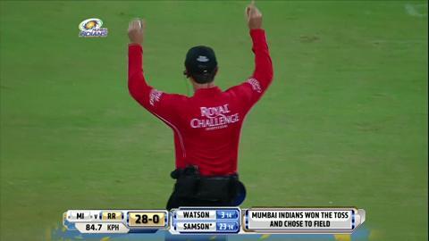 M56: MI vs RR – Sanju Samson Six