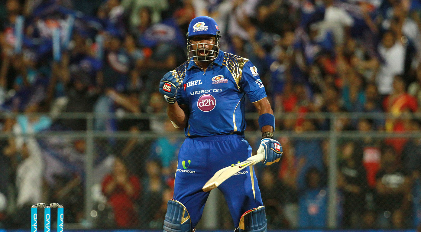 M14: MI vs RCB – Kieron Pollard 40*