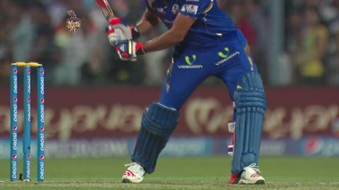 M1: KKR vs MI – Rohit Sharma Six background