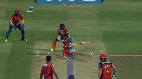 M57: GL vs RCB – Stuart Binny Wicket background