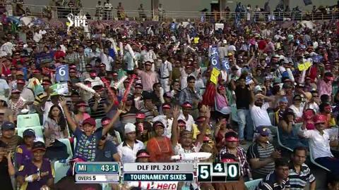 Match 58 KKR vs MI – Sharma's 2nd Six