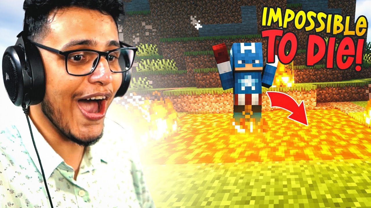 Minecraft But It's Impossible To Die background
