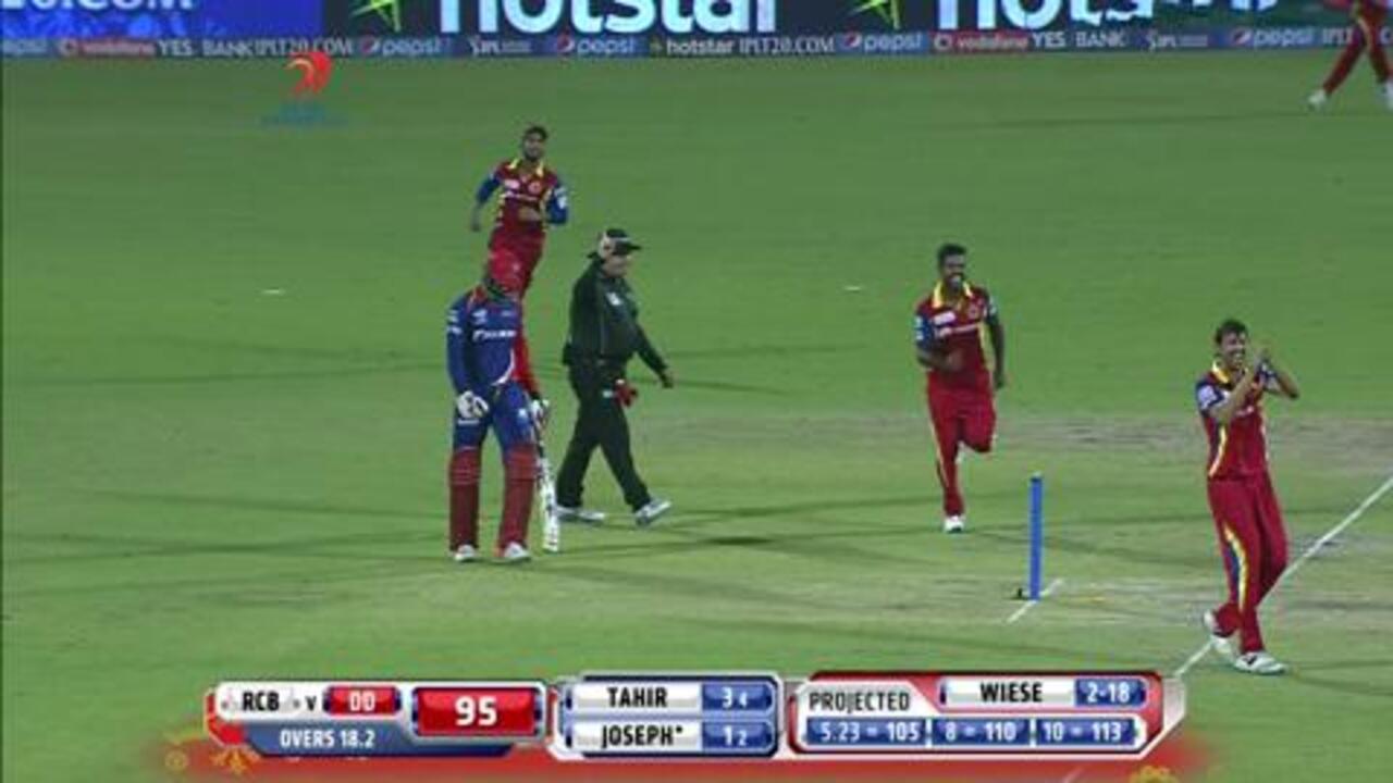 M26: DD vs RCB – Domnic Joseph Wicket