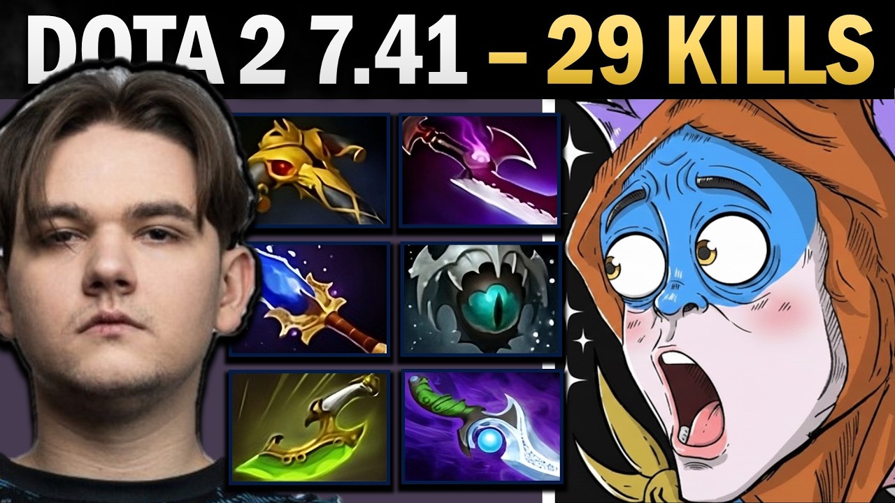 Slark Dota 2 7.41 with 29 Kills and Giant's Maul - Dota Gameplay