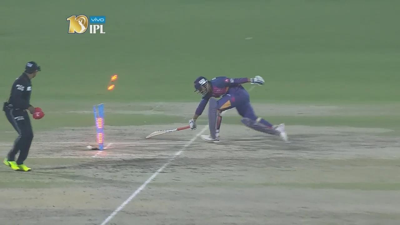 Never seen before - MS Dhoni run out