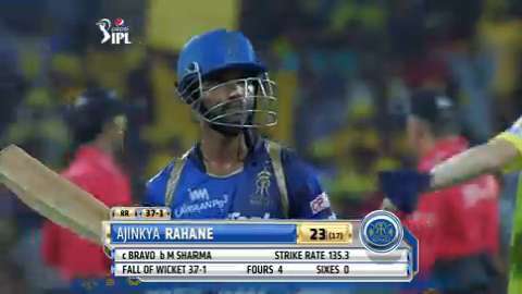 M47: CSK vs RR – Ajinkya Rahane Wicket