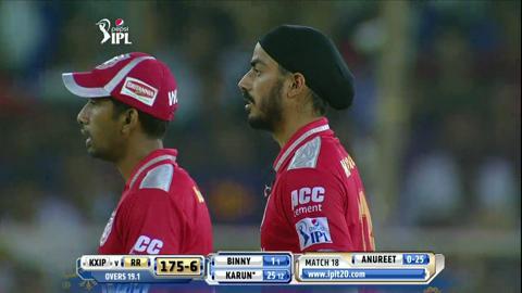 M18: RR vs KXIP – Karun Nair Wicket