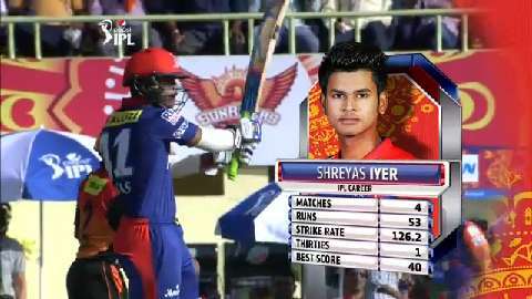M13: SRH vs DD – Shreyas Iyer 60 background