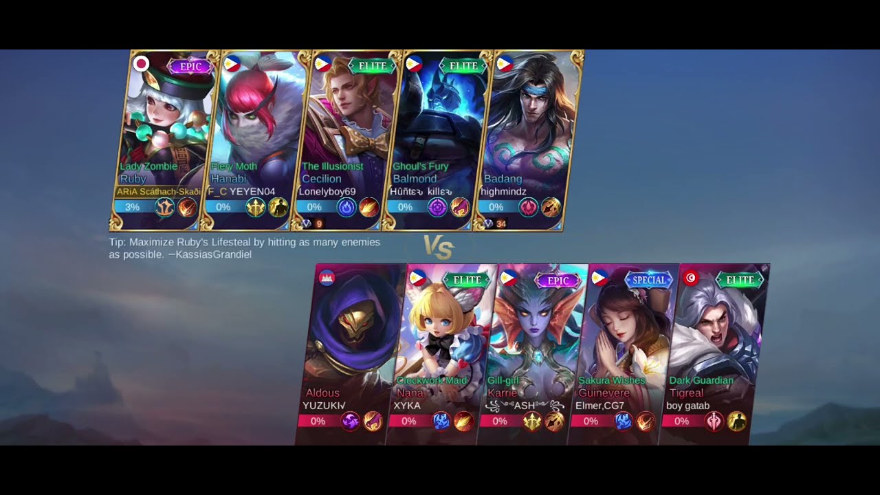 #MobileLegends | Ranked Game (Legend III) as Ruby - December 5, 2022 background