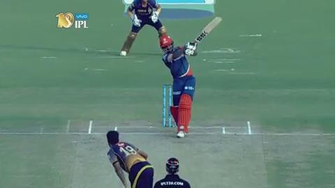 M32: KKR vs DD – Sanju Samson Six background