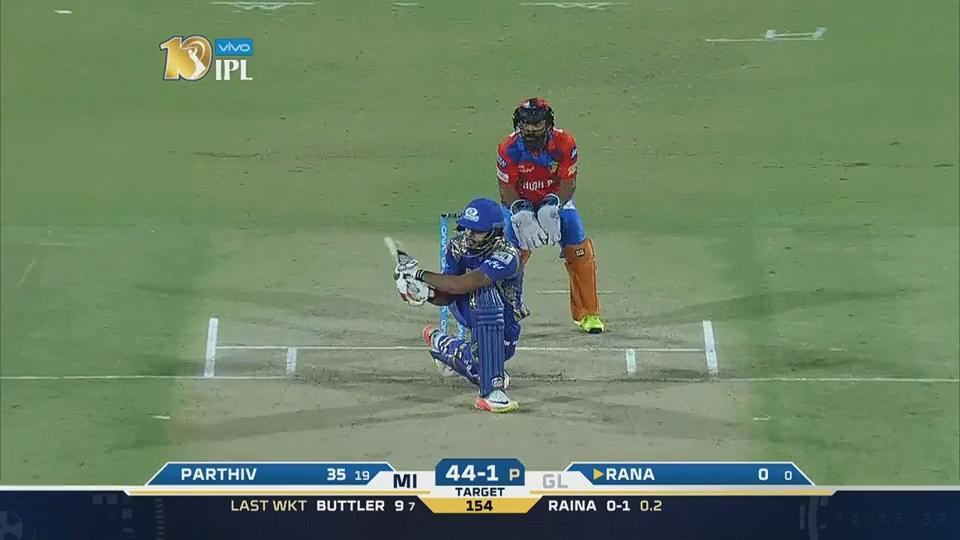 M35: GL vs MI – Nitish Rana Six