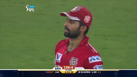 M18: SRH vs KXIP – Eoin Morgan Wicket background
