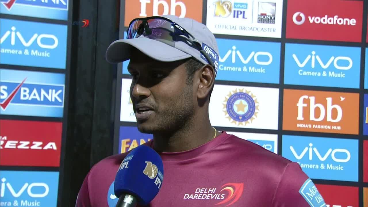 M15: DD vs KXIP – Angelo Mathews Interview