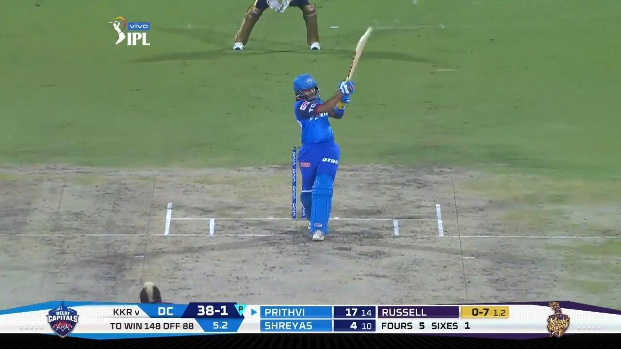 M10: DC vs KKR – Prithvi Shaw Six