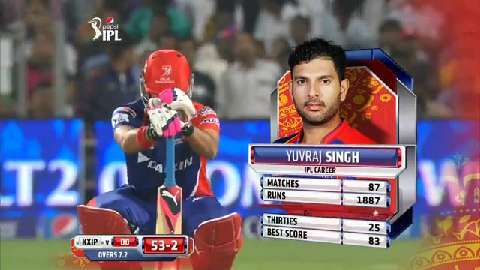 M10: KXIP vs DD – Yuvraj Singh 54