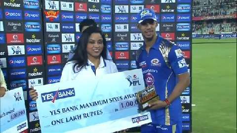 M56: SRH vs MI – Yes Bank Maximum Sixes