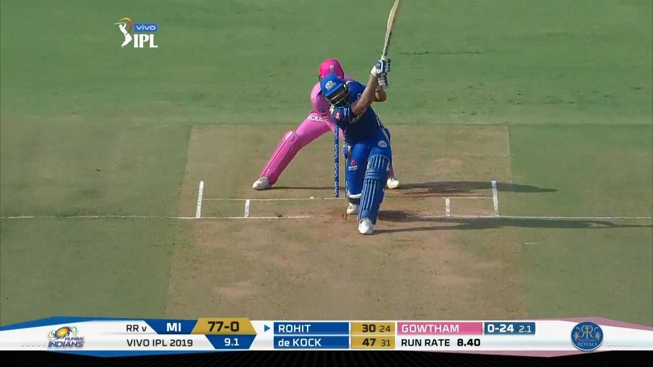 M27: MI vs RR – Rohit Sharma Six