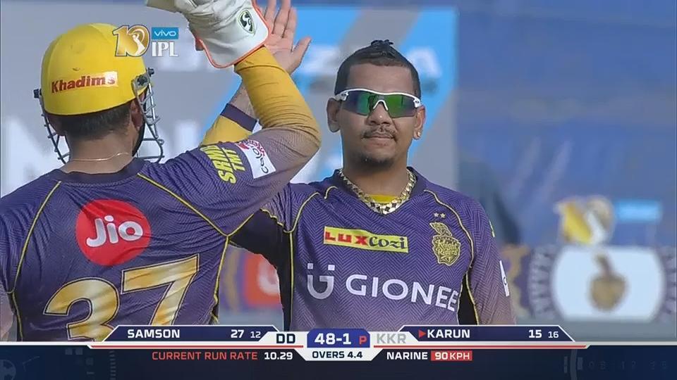 M32: KKR vs DD – Fall Of Wickets