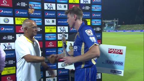 M19: KKR vs RR– Man of the Match - James Faulkner