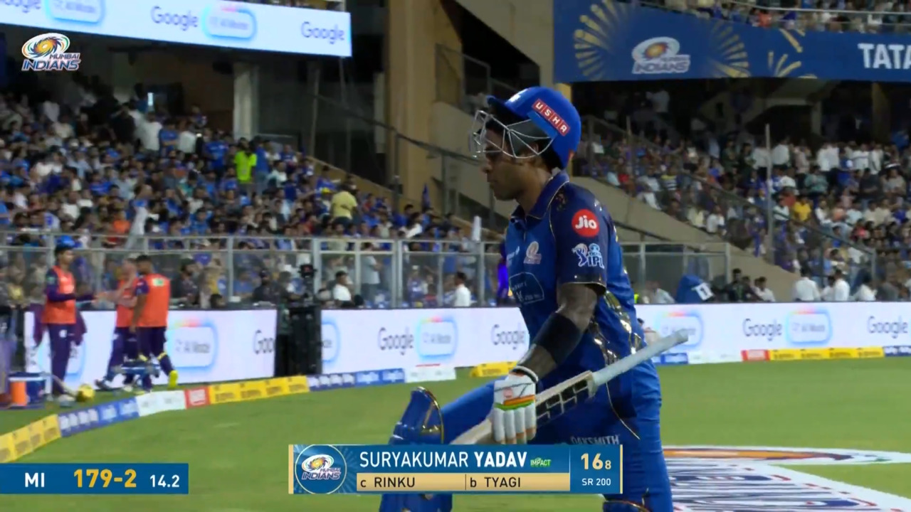 IPL 2026 M02: MI vs KKR - Suryakumar Yadav Wicket