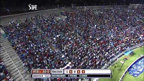 Match 57 PWI vs RCB – Gayle's 5th Six background
