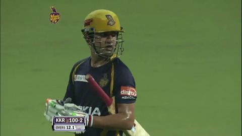 Match 63 KKR vs CSK – Gambhir's Wicket