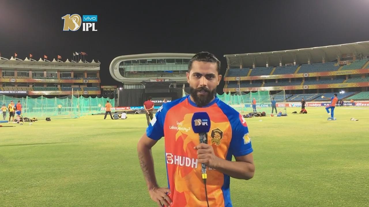 M13: GL vs RPS – Ravindra Jadeja Interview background