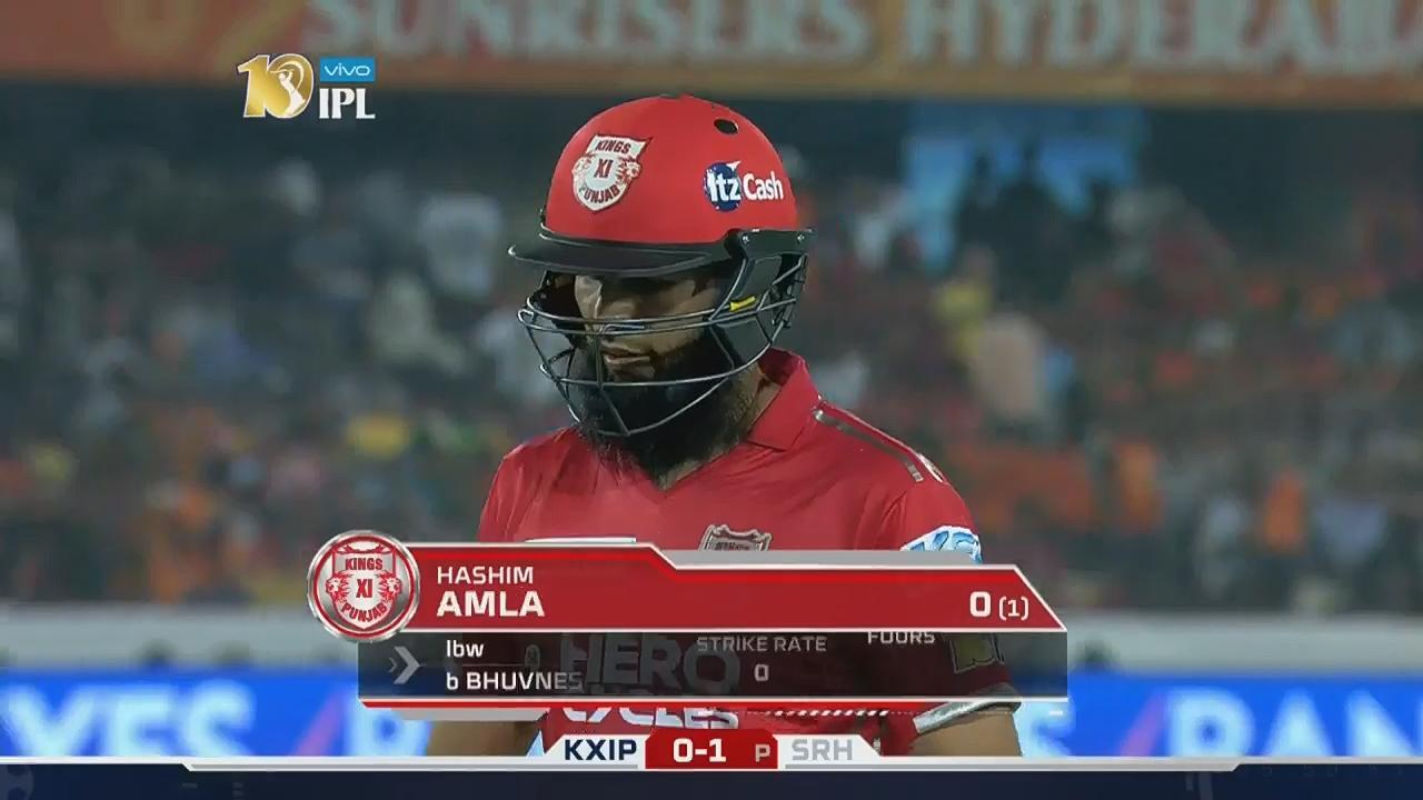 M19: SRH vs KXIP – Hashim Amla Wicket background
