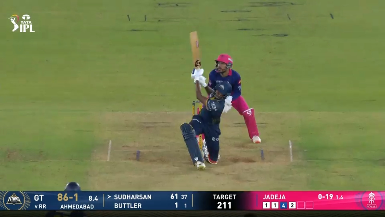 IPL 2026 M09: GT vs RR - Sai Sudharsan Six