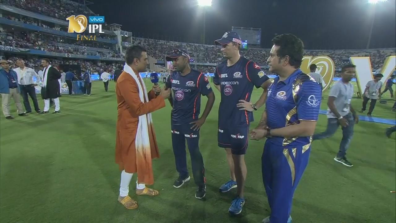 Final: RPS vs MI – Mahela Jayawardene, Shane Bond & Sachin Tendulkar Interview