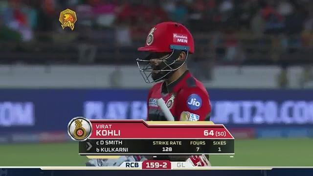 M20: GL vs RCB – Virat Kohli Wicket