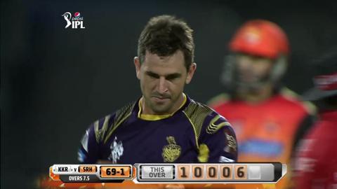 M54: KKR vs SRH – Naman Ojha Six background