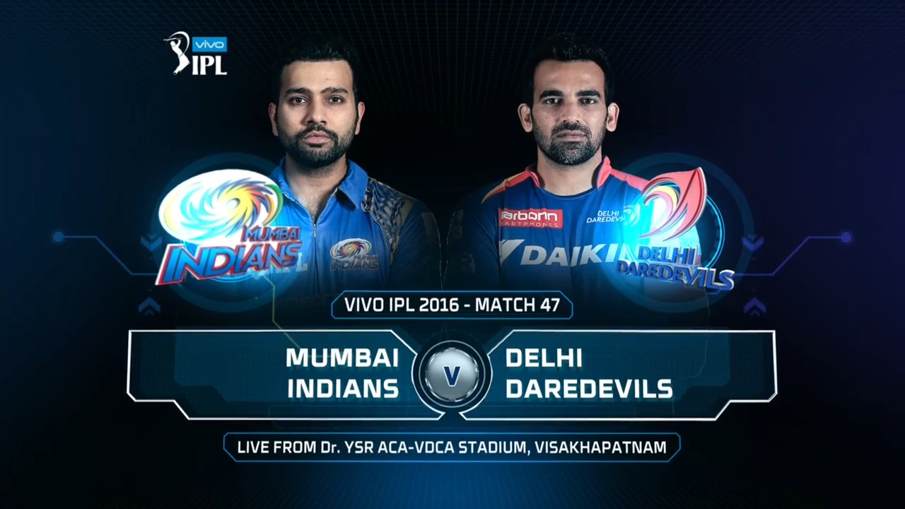 IPL 2016 M47: MI vs DD – Match Highlights