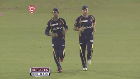 Match 22 KXIP vs KKR – Mascarenhas's Wicket background