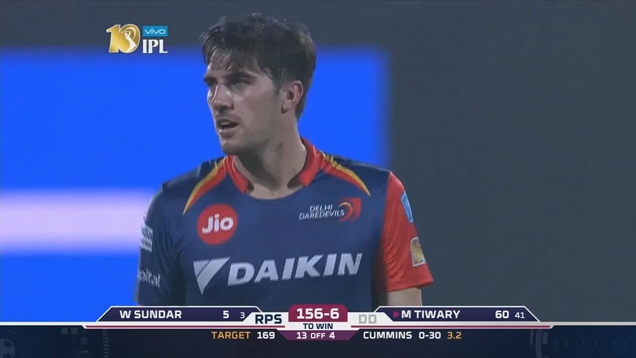 The last over battle between Manoj Tiwary & Pat Cummins