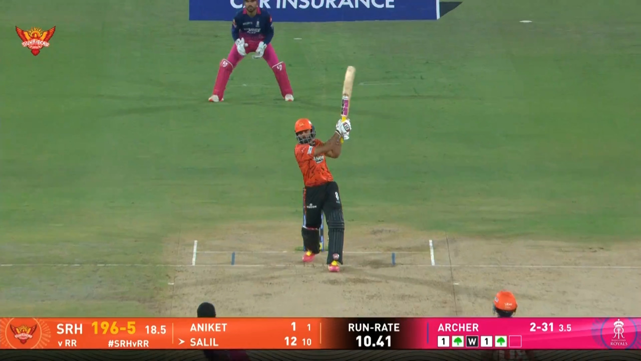 IPL 2026 M21: SRH vs RR - Salil Arora Six