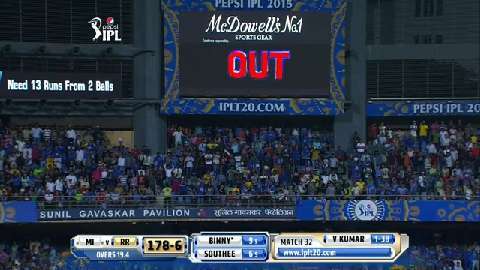 M32: MI vs RR – Tim Southee Wicket