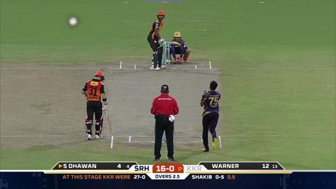M55: KKR vs SRH – Shikhar Dhawan Six