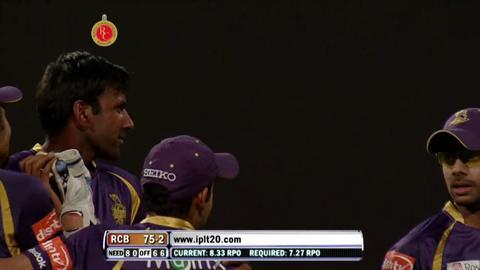 M12: RCB vs KKR – Virat Kohli Wicket