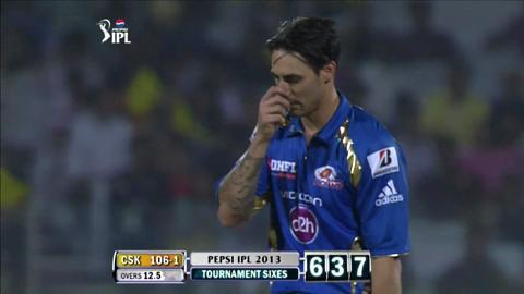 M73: CSK vs MI – Suresh Raina Six background