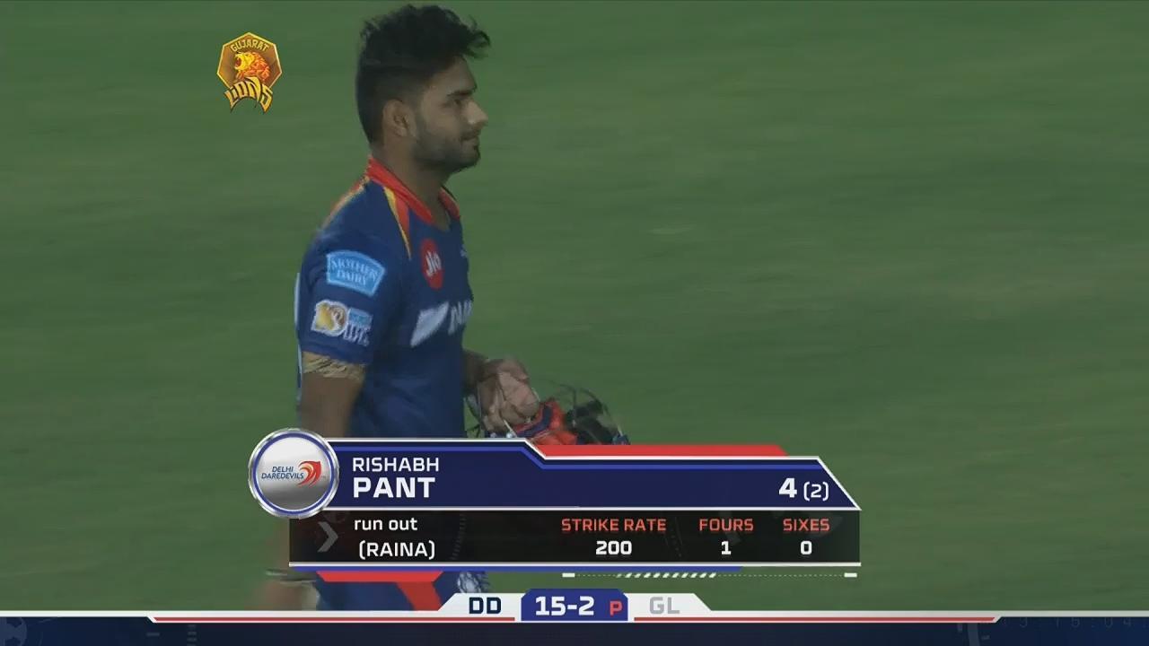 M50: GL vs DD – Rishabh Pant Wicket