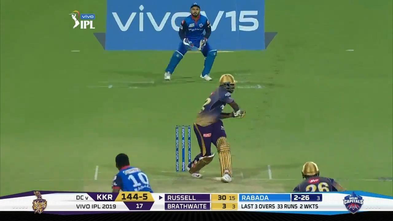 M26: KKR vs DC – Andre Russell Six background