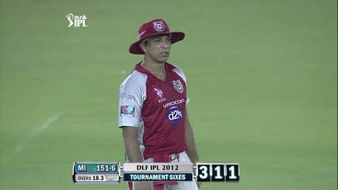 Match 33 KXIP vs MI – Peterson's Six background