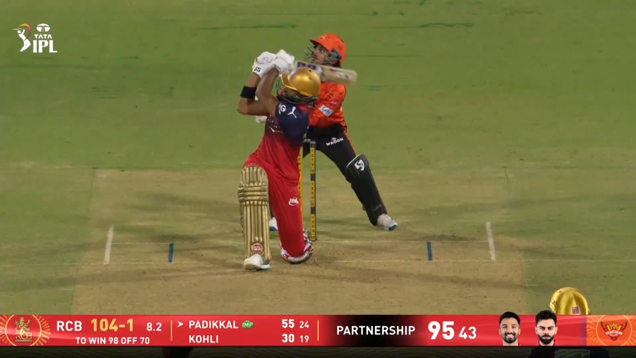 IPL 2026 M01: RCB vs SRH - Devdutt Padikkal Six