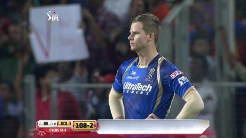 M58: RCB vs RR – AB de Villiers Six background