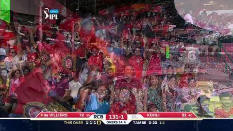 M44: RCB vs GL – AB de Villiers Six background